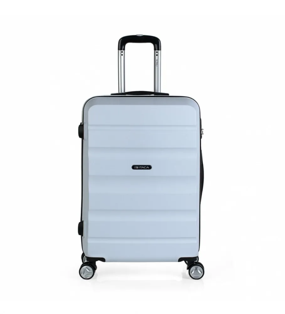 MALETA DE VIAJE RíGIDA 4 RUEDAS T71660 BLANCO 61X44X26CM