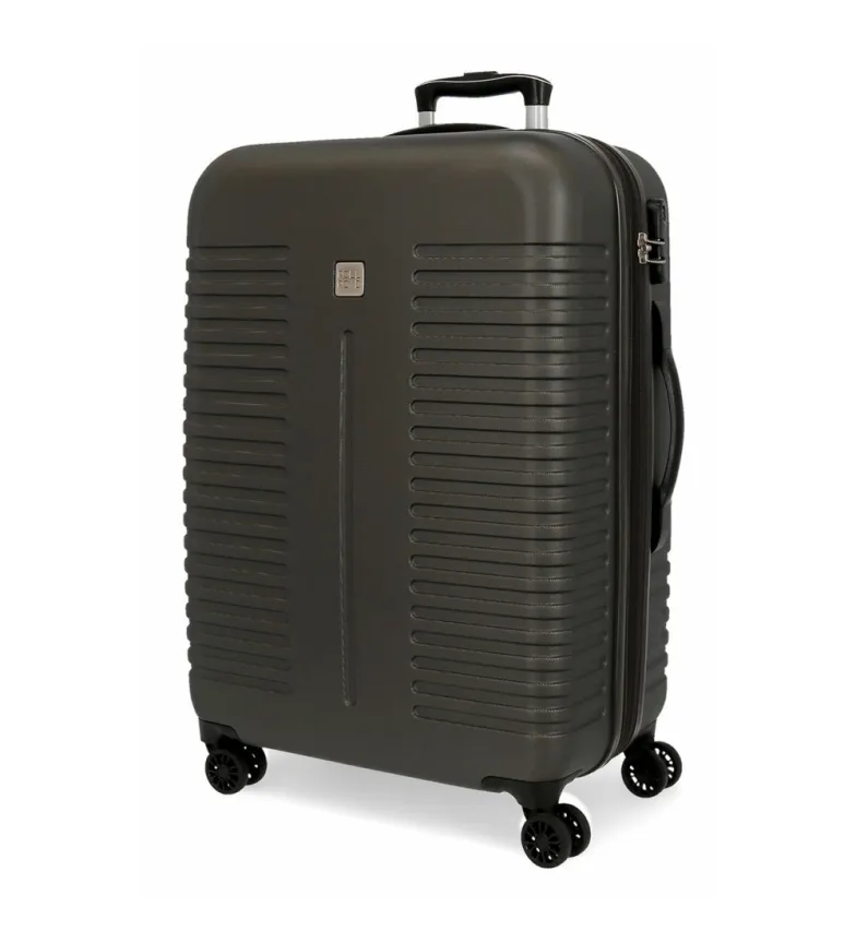 MALETA GRANDE ROLL ROAD INDIA RíGIDA ANTRACITA 55X80X29CM