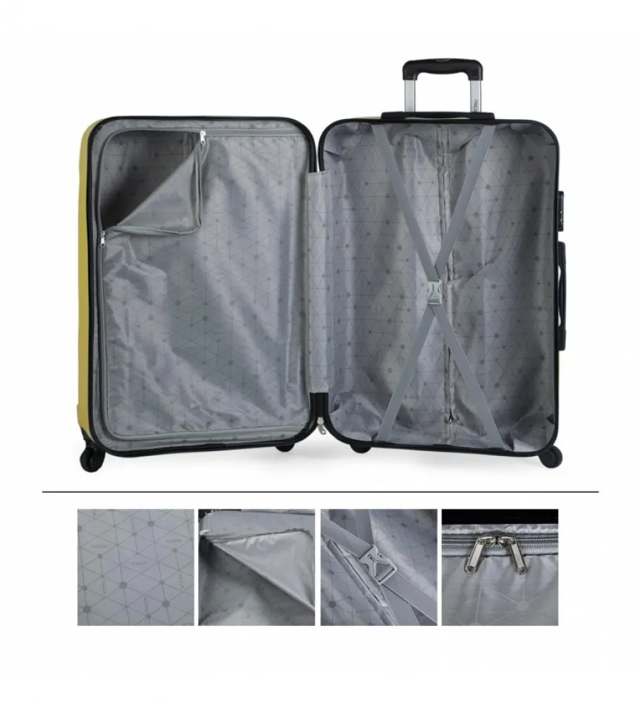 MALETA  GRANDE XL RíGIDA DE 4 RUEDAS MARINO  73X48X28CM