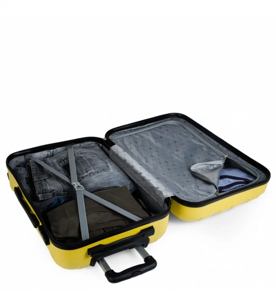 MALETA  GRANDE XL RíGIDA DE 4 RUEDAS MARINO  73X48X28CM