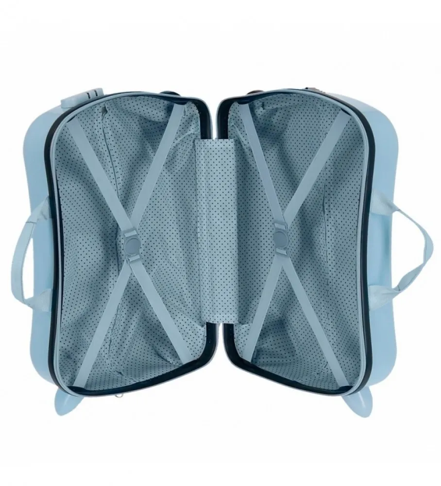 Maleta infantil 2 ruedas multidireccionales Before the Bloom Bambi azul
