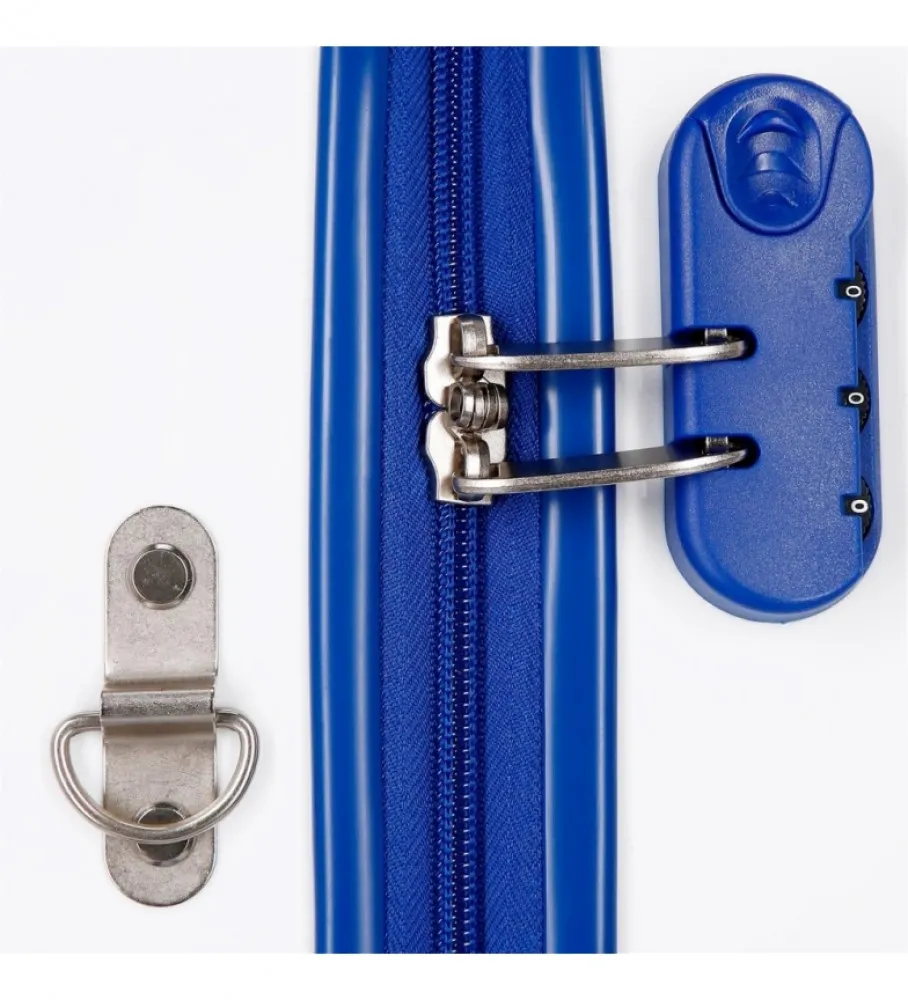 MALETA INFANTIL 2 RUEDAS MULTIDIRECCIONALES MINNIE JOY AZUL 38X50X20CM