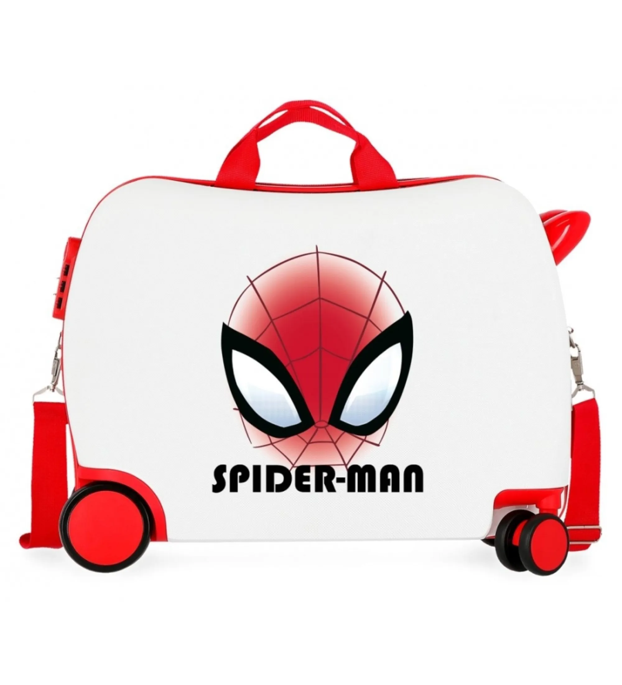 Maleta infantil 2 ruedas multidireccionales Spiderman Authentic blanco