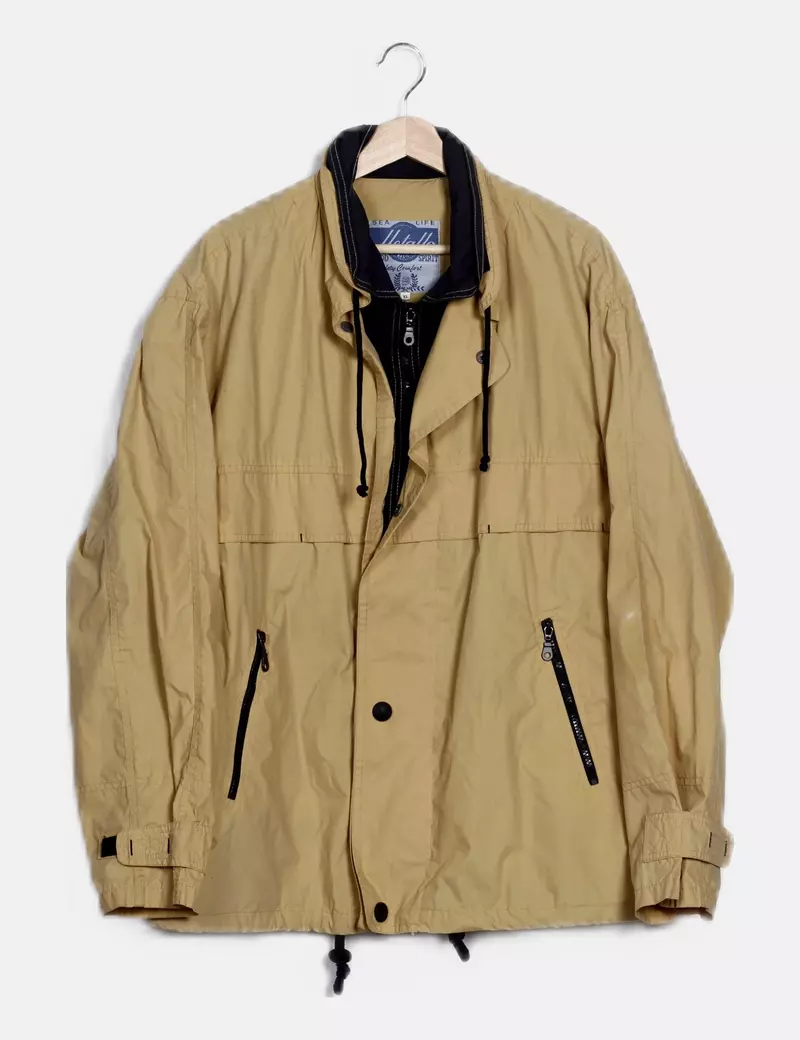 Metallo Chaqueta beige básica