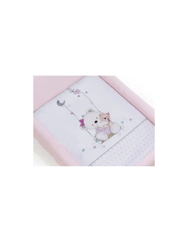 MINICUNA COLUMPIO OSO ROSA DON ALGODÓN