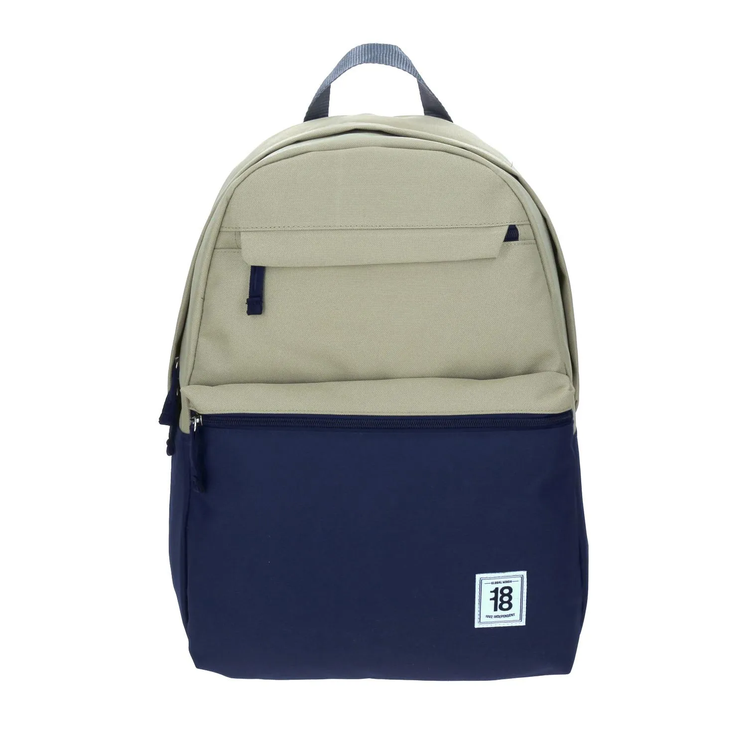 Mochila Beige Con Azul Marino 1818 Colors