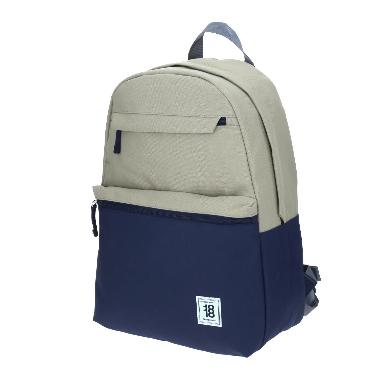 Mochila Beige Con Azul Marino 1818 Colors