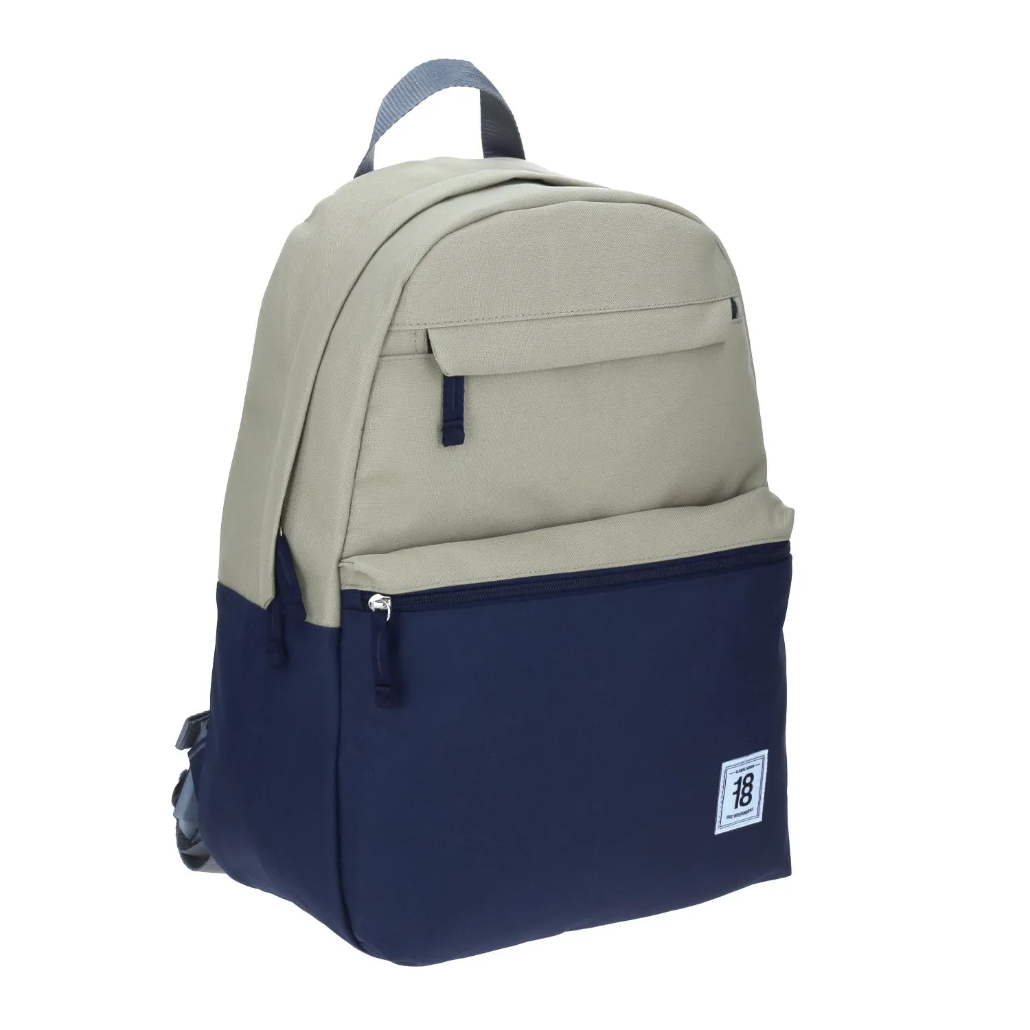 Mochila Beige Con Azul Marino 1818 Colors