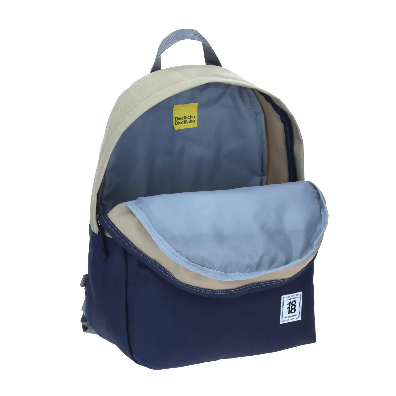 Mochila Beige Con Azul Marino 1818 Colors