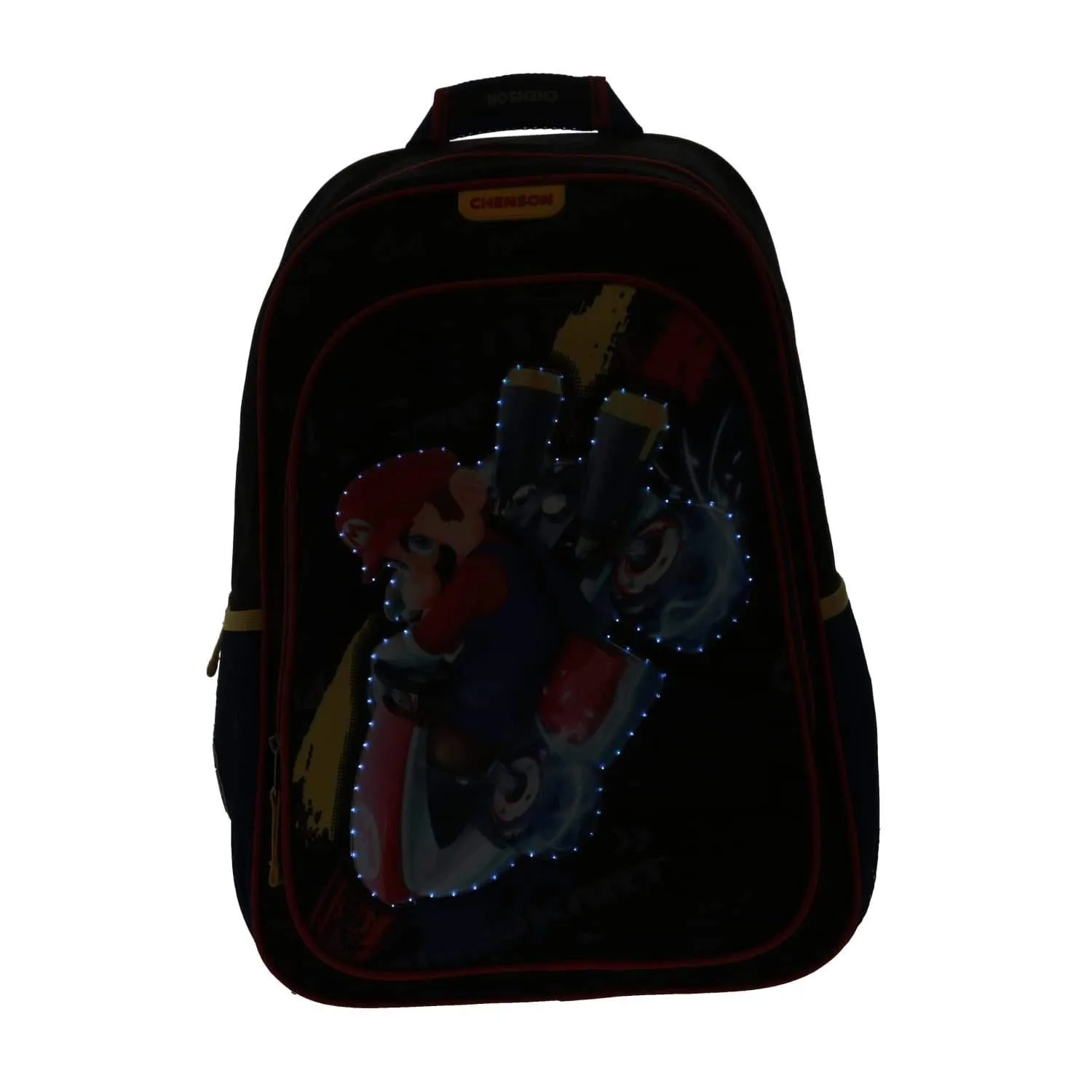 Mochila Con Luces Led Mario Kart Negra Chenson