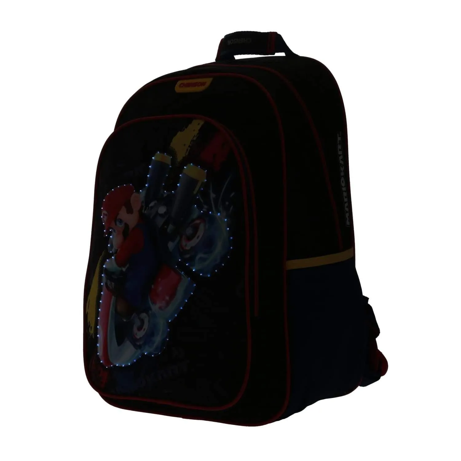 Mochila Con Luces Led Mario Kart Negra Chenson