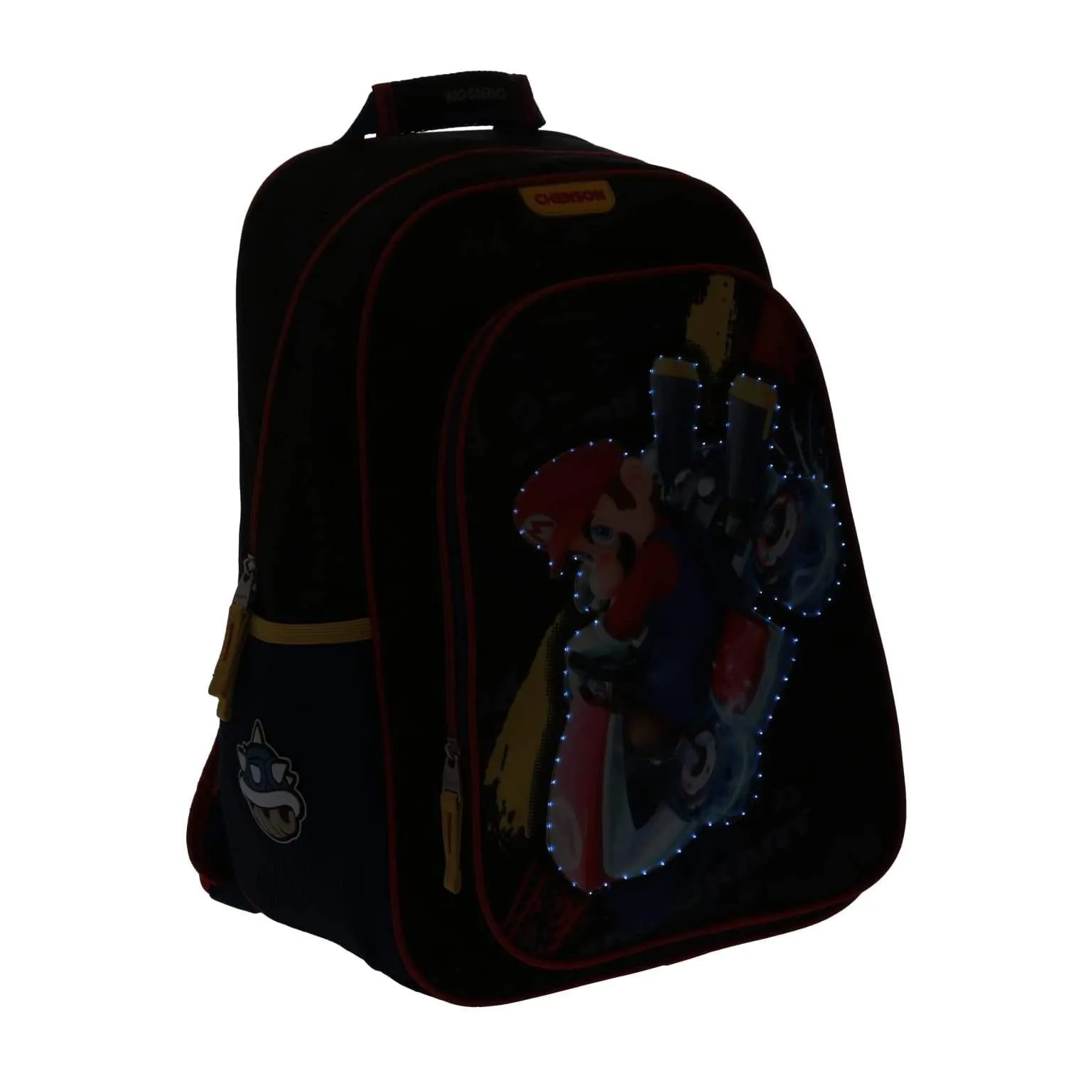 Mochila Con Luces Led Mario Kart Negra Chenson