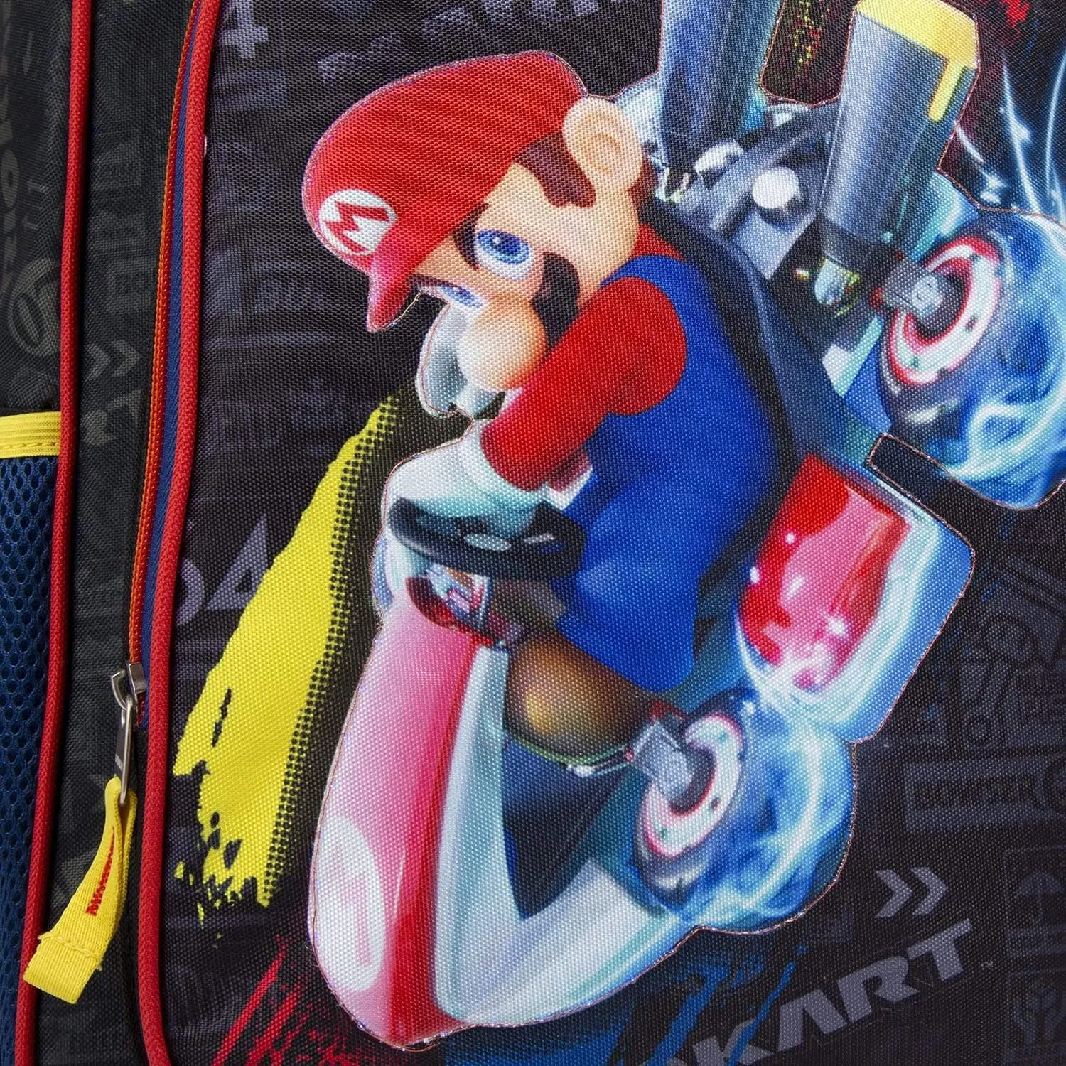 Mochila Con Luces Led Mario Kart Negra Chenson