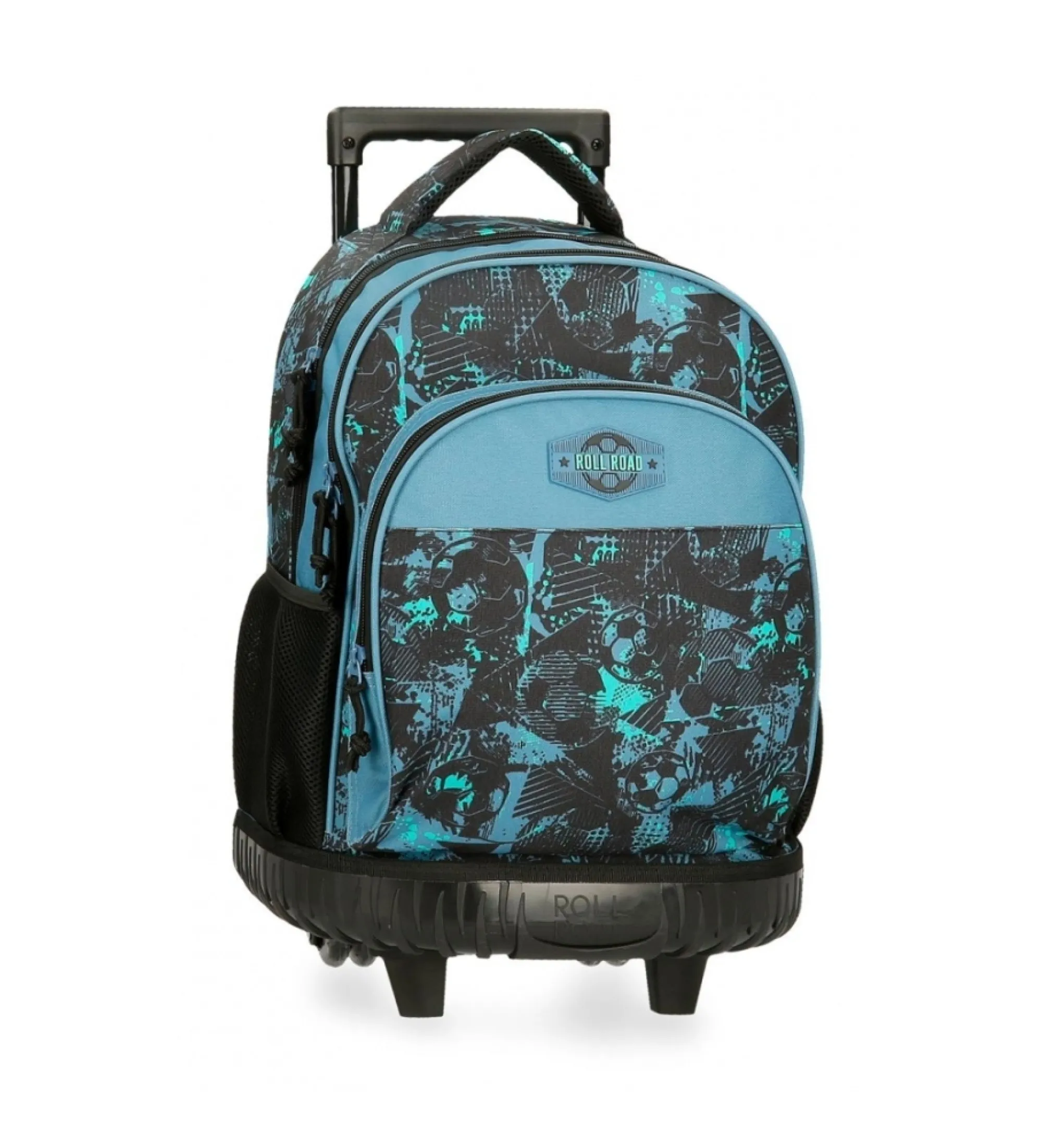 Mochila con ruedas Roll Road  Soccer 2R negro