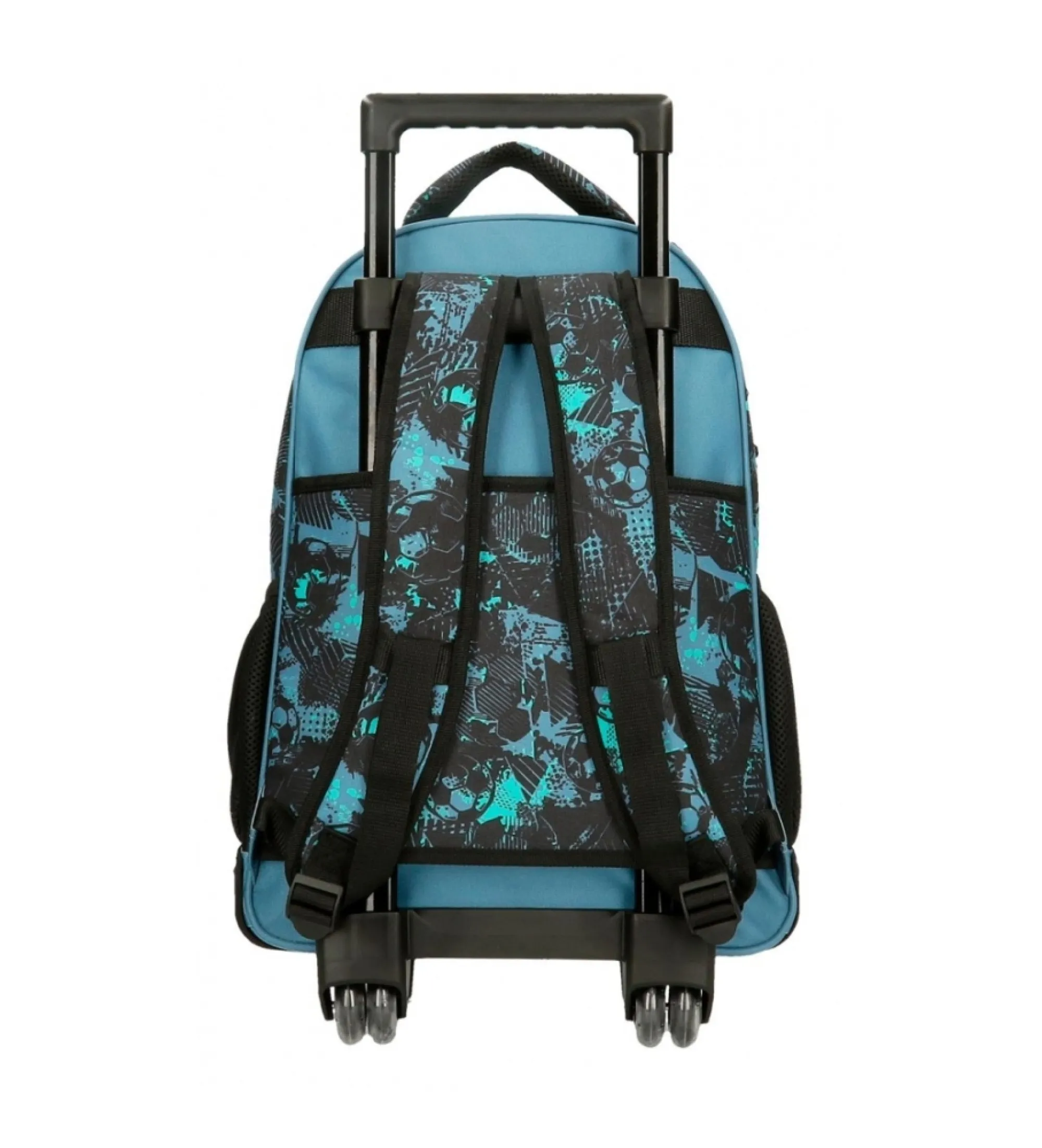 Mochila con ruedas Roll Road  Soccer 2R negro