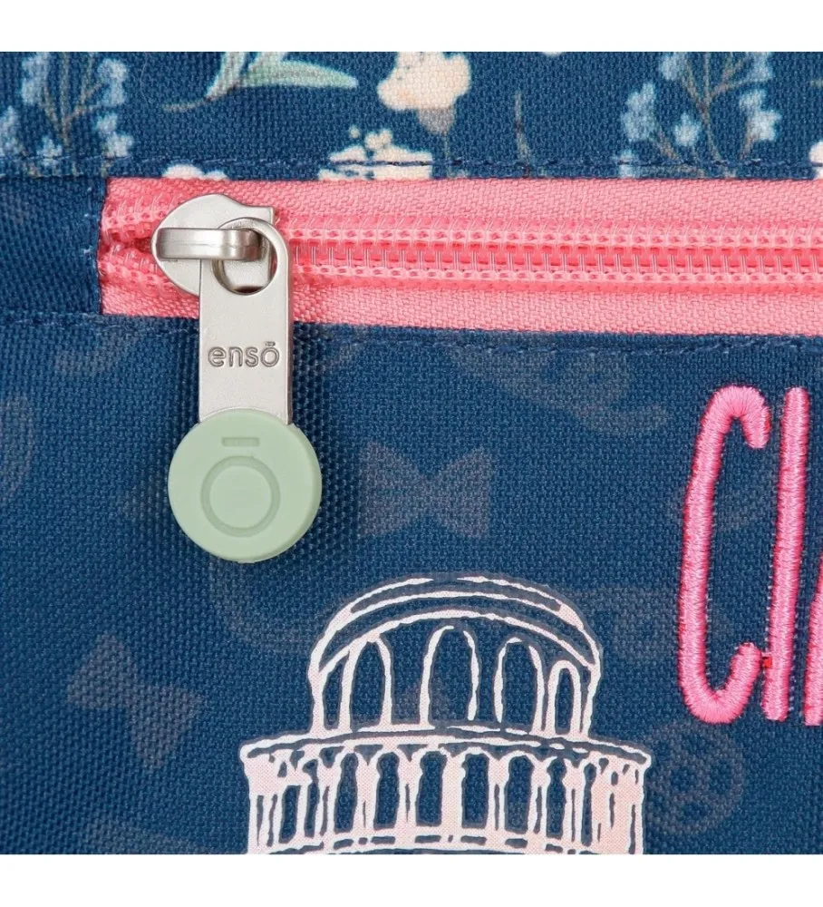 Mochila escolar Ciao Bella 38 cm adaptable marino