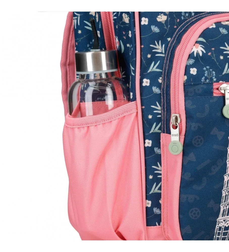 Mochila escolar Ciao Bella 38 cm adaptable marino