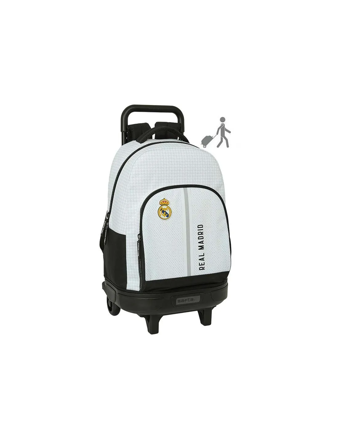 MOCHILA GRANDE REAL MADRID CON RUEDAS COMPAC 202425