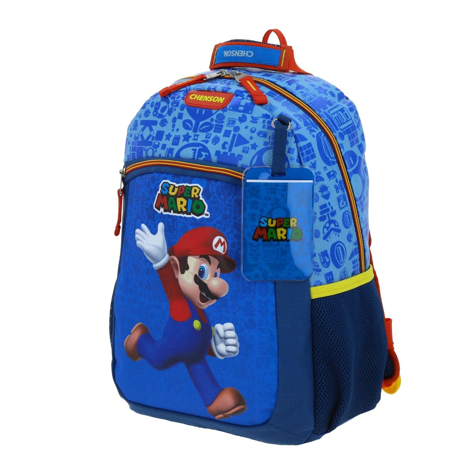 Mochila Mediana Azul Mario Bros Para Nio Chenson Scotty
