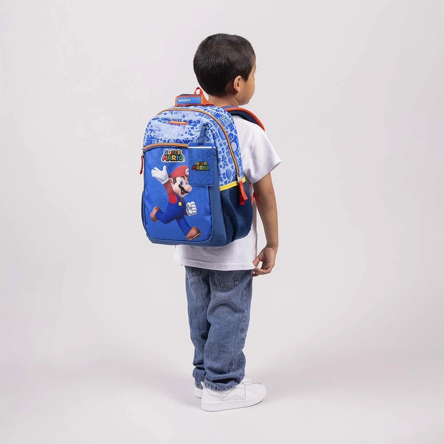 Mochila Mediana Azul Mario Bros Para Nio Chenson Scotty