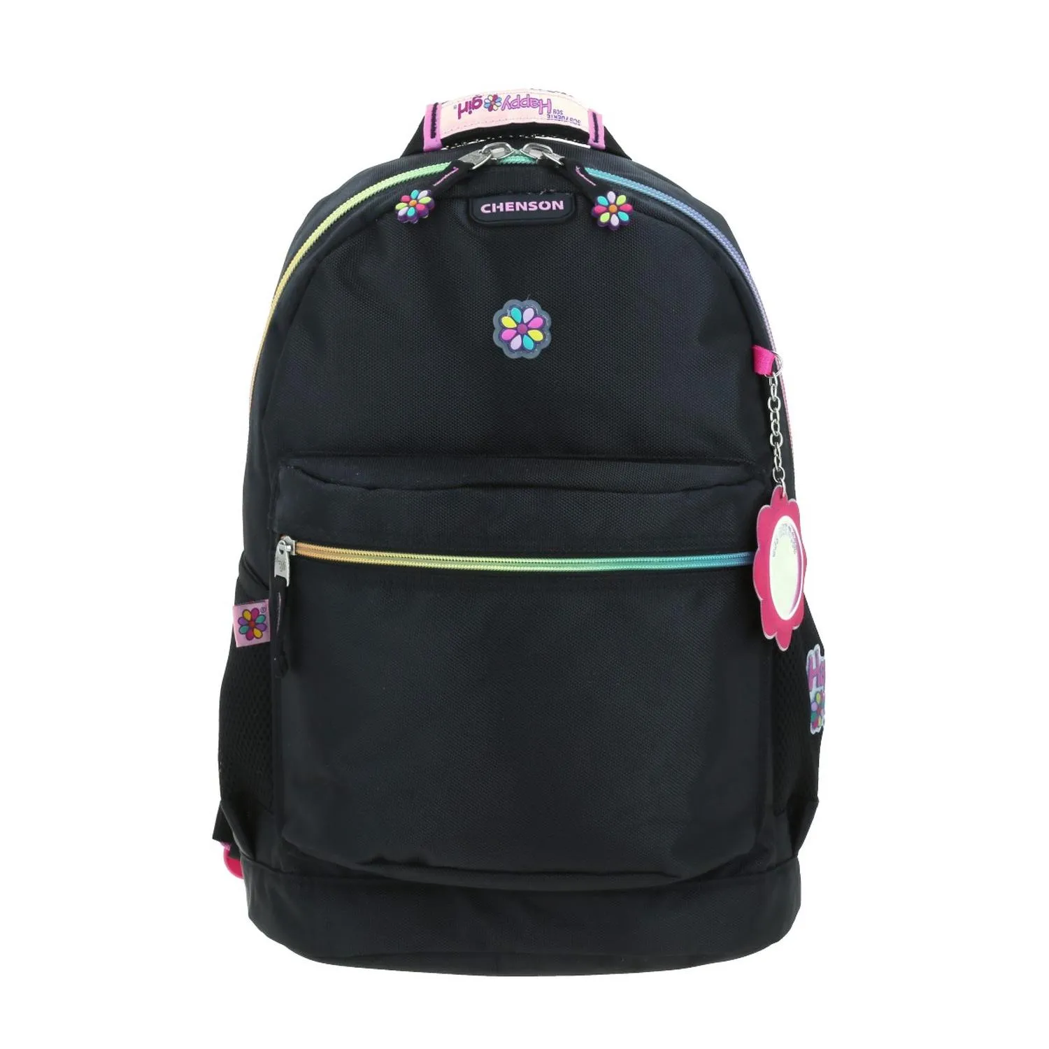 Mochila Negra con Porta Tablet De Hasta 10. Para Nia Happy Girl Alely