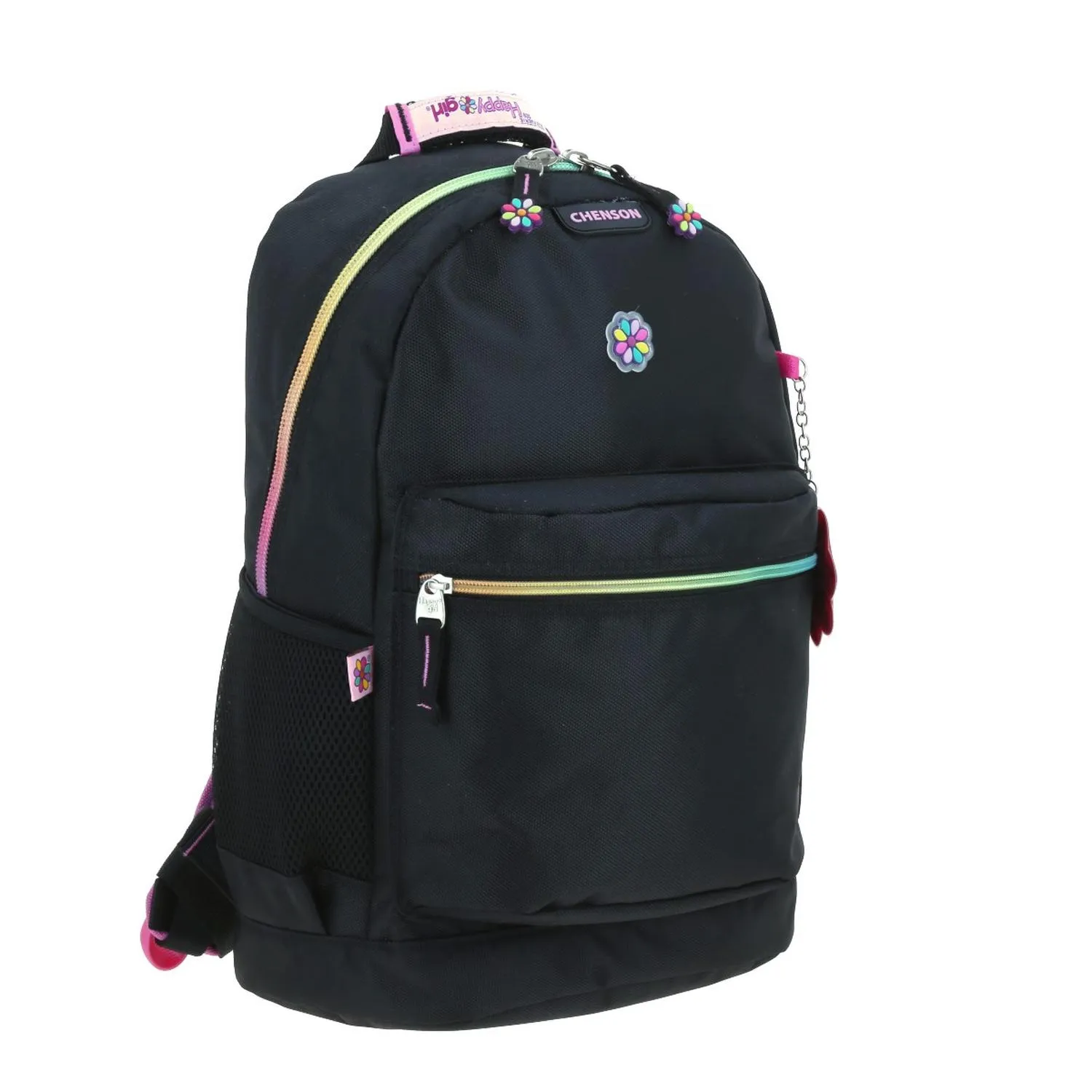 Mochila Negra con Porta Tablet De Hasta 10. Para Nia Happy Girl Alely