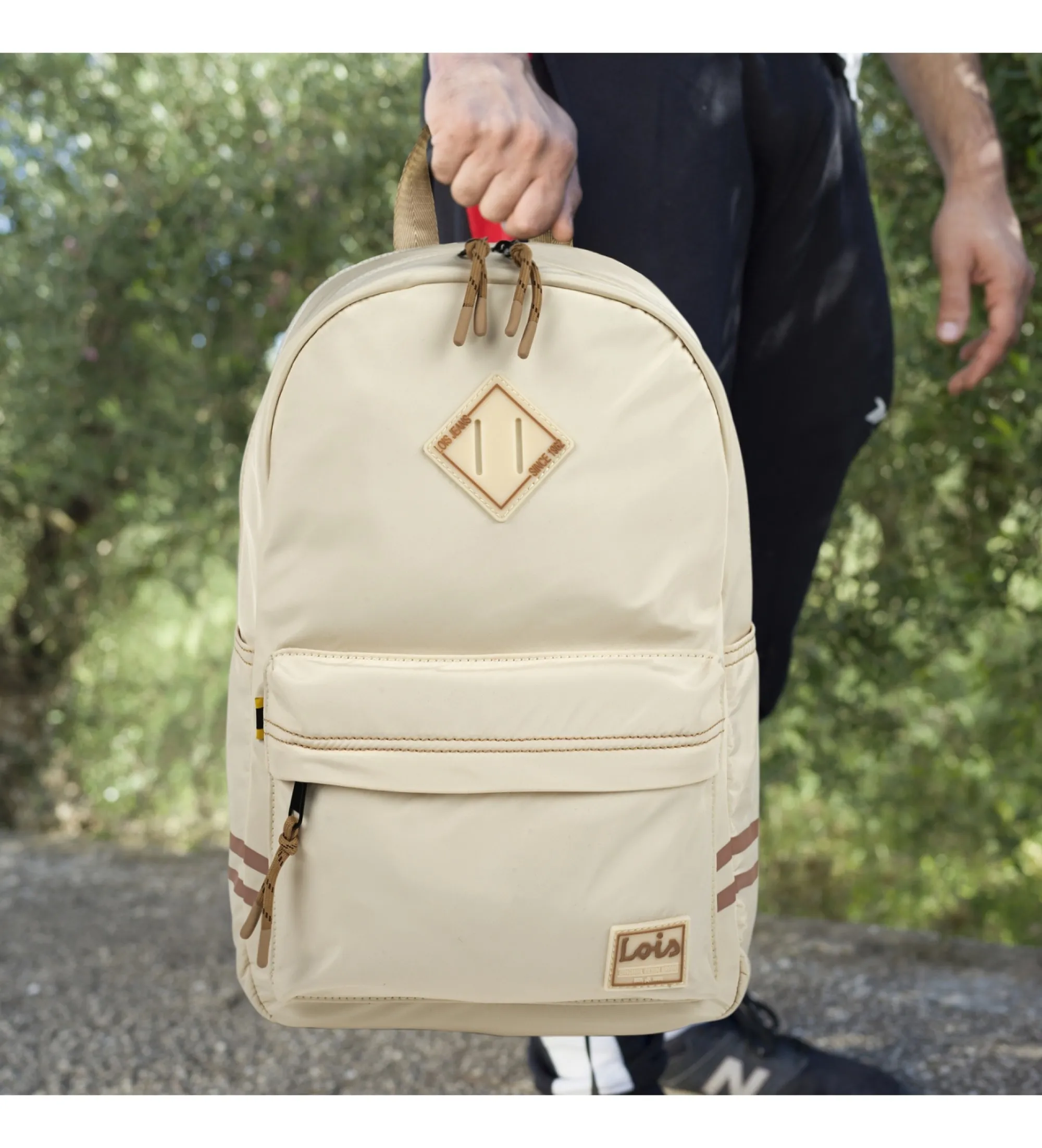 Mochila porta ordenador expandible 319844 beige