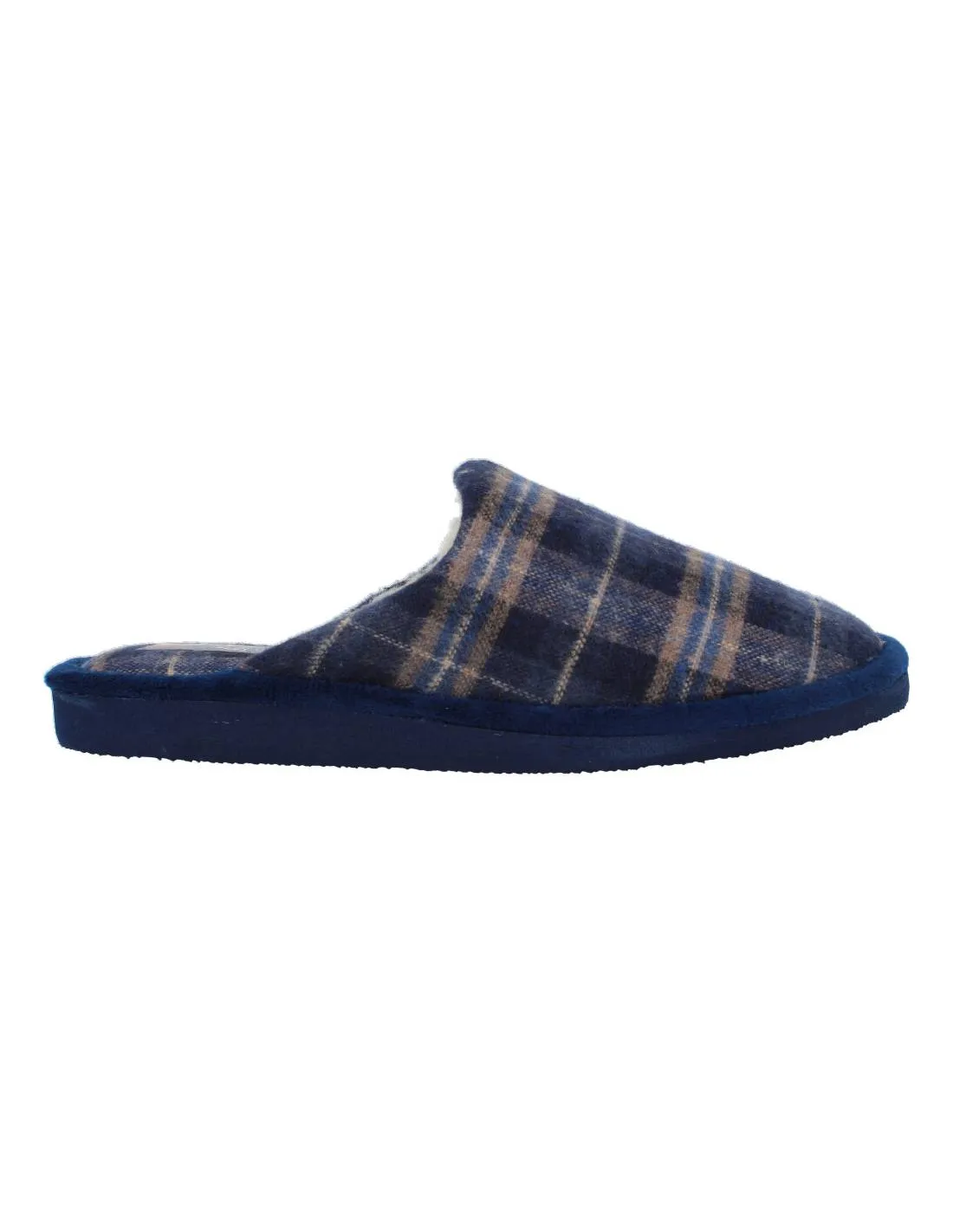 MODA  ZAPATILLAS CASA CUADROS MARINO