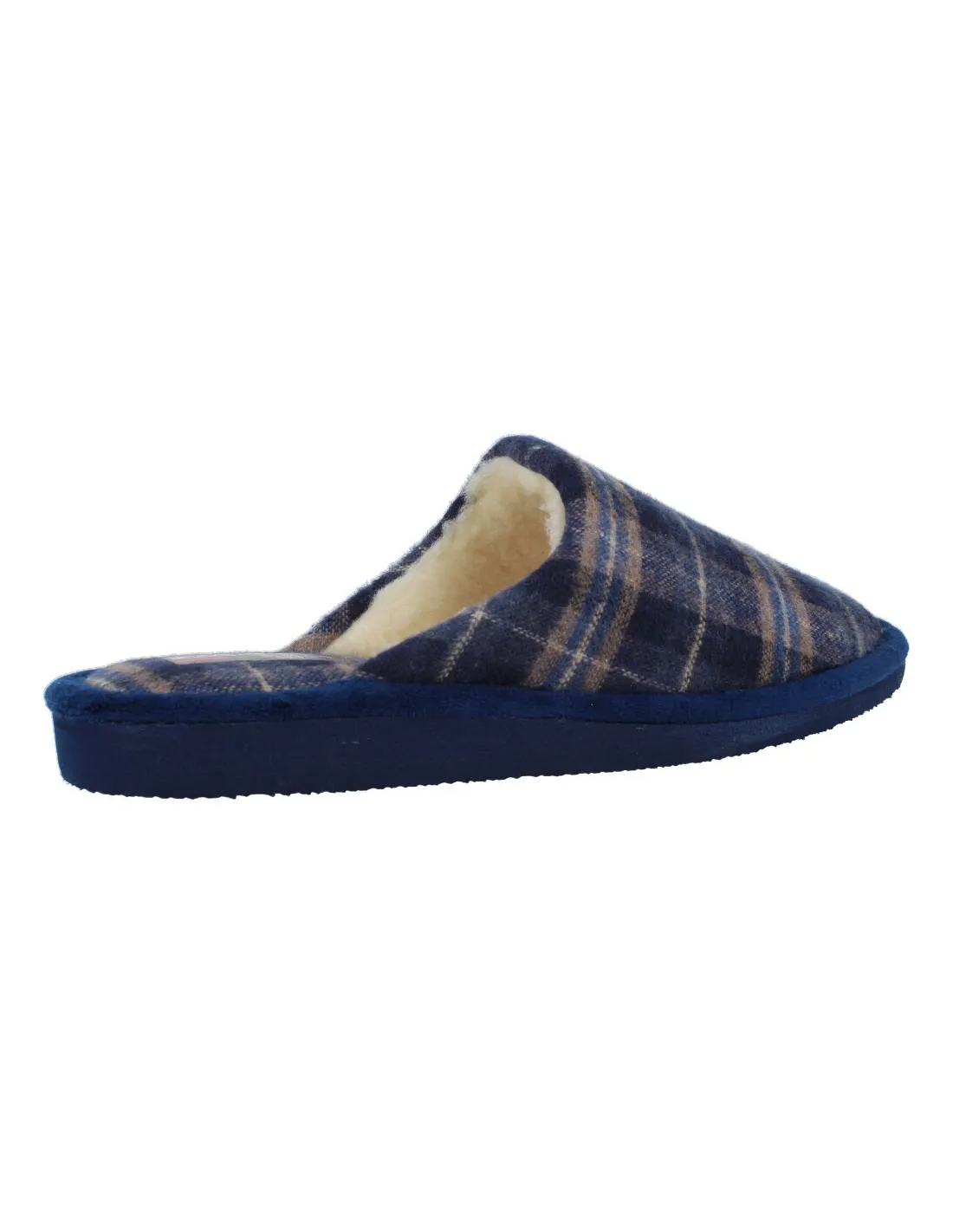MODA  ZAPATILLAS CASA CUADROS MARINO