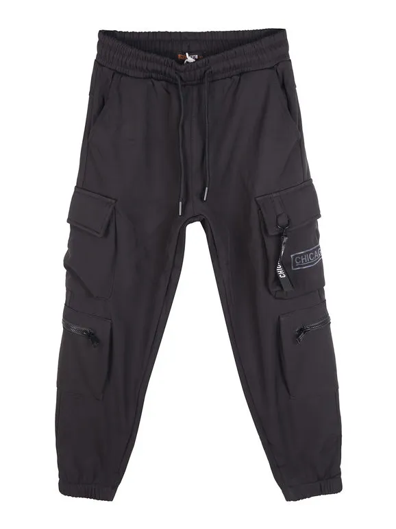 Mr Jek Pantalón de niño con grandes bolsillos laterales y puños.