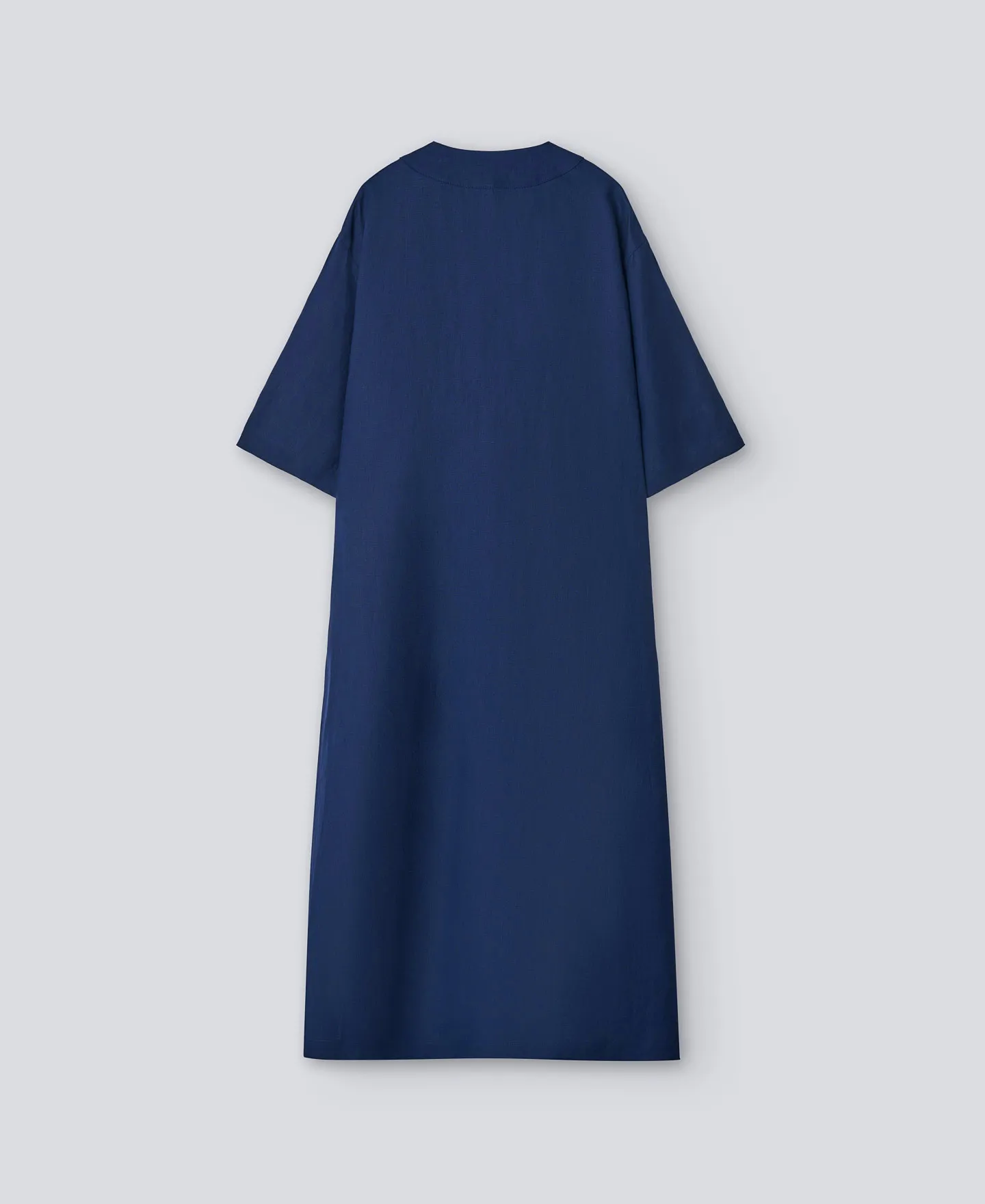 Navy blue linen dress woman