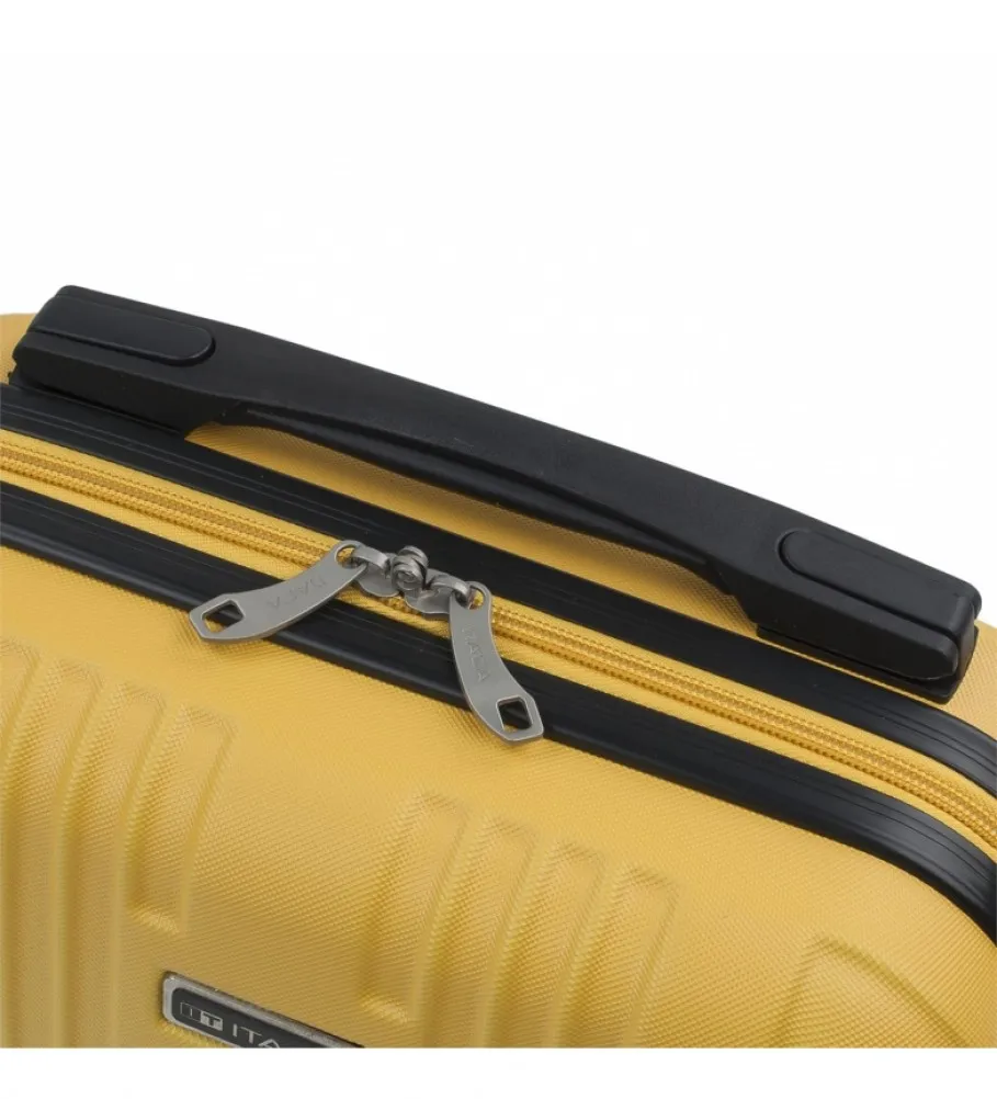 NECESER RíGIDO ABS GRANDE DE VIAJE T71535 MOSTAZA  33X26X14CM