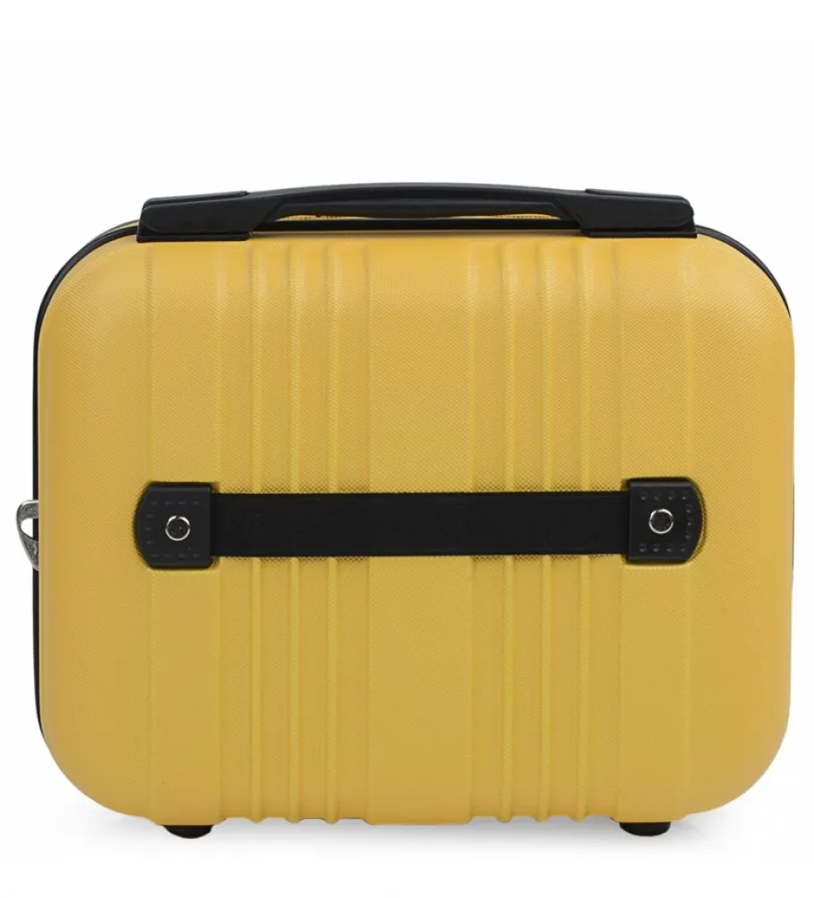 NECESER RíGIDO ABS GRANDE DE VIAJE T71535 MOSTAZA  33X26X14CM