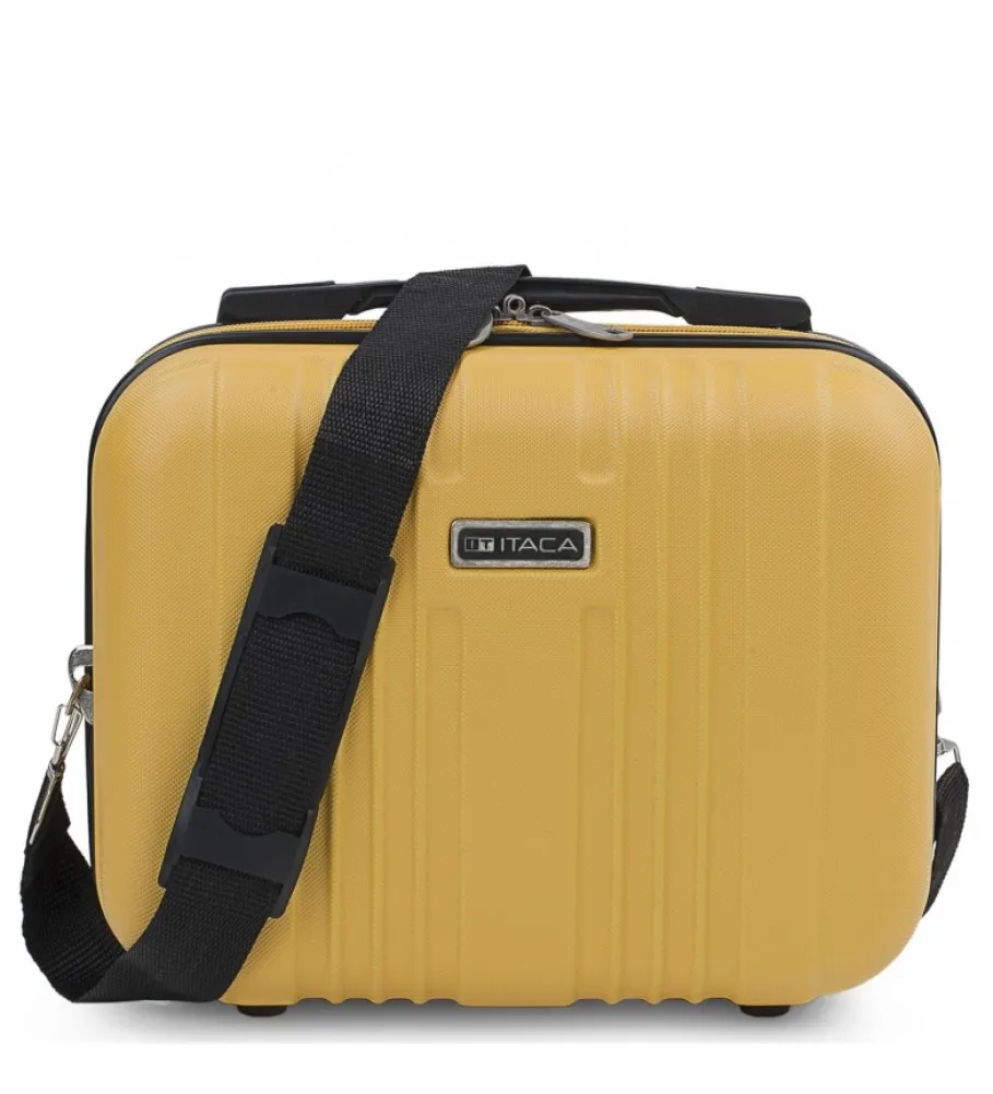 NECESER RíGIDO ABS GRANDE DE VIAJE T71535 MOSTAZA  33X26X14CM