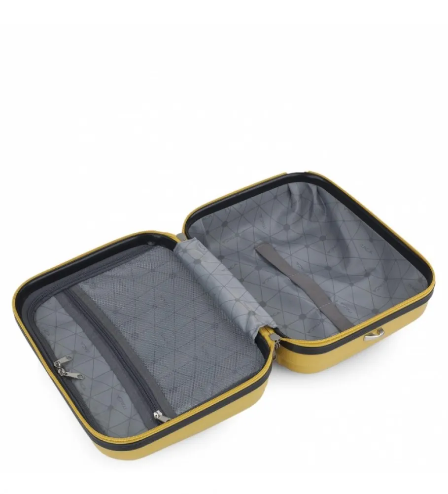 NECESER RíGIDO ABS GRANDE DE VIAJE T71535 MOSTAZA  33X26X14CM