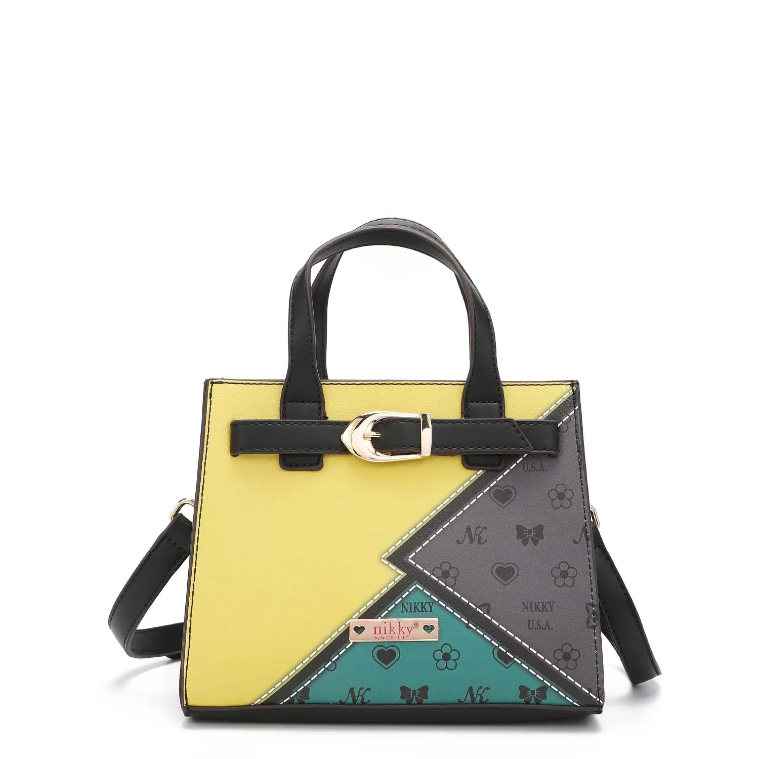 NIKKY Evie Shoulder Bag 3pc Mustard Choco Set Juego De 3 Bolsas