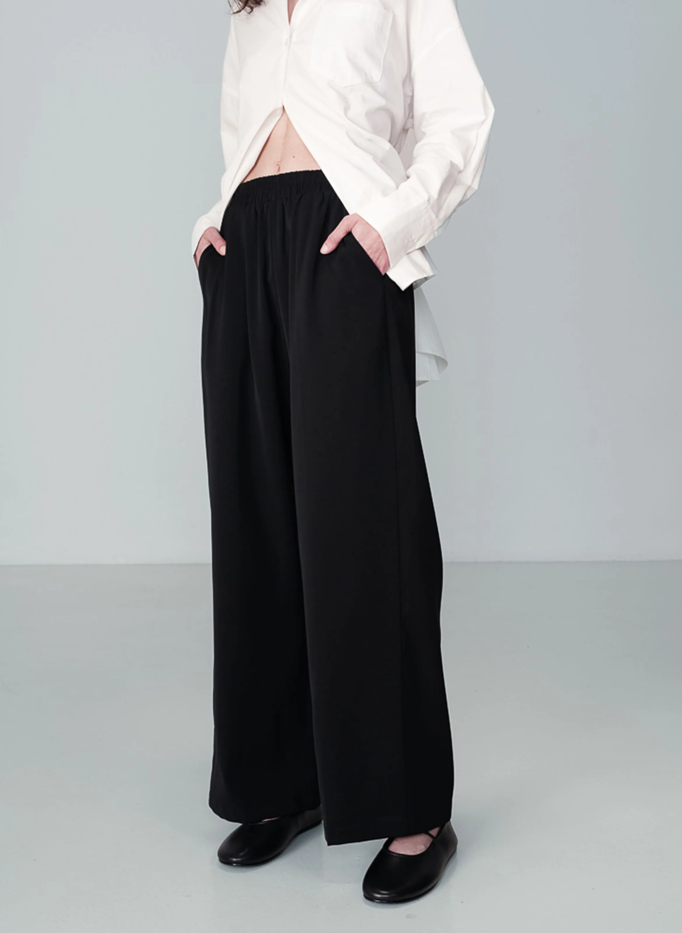 NOBLESSE  PANTALóN ANCHO EN NEGRO
