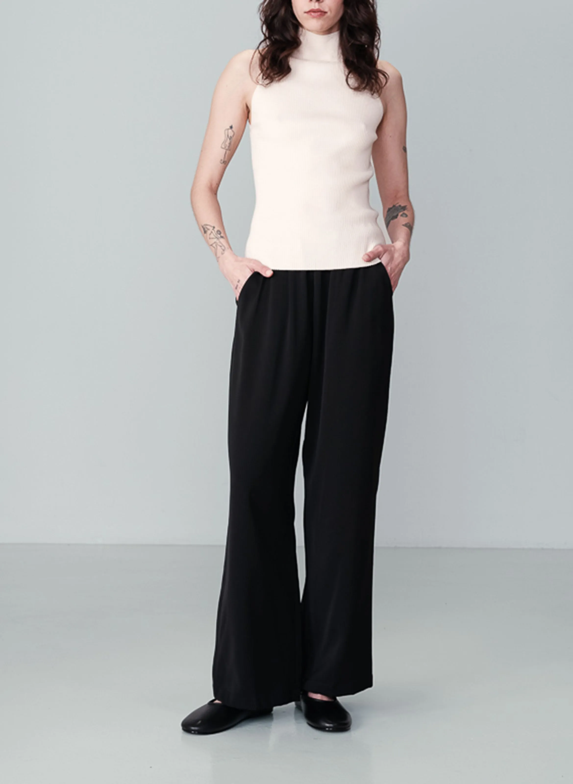 NOBLESSE  PANTALóN ANCHO EN NEGRO