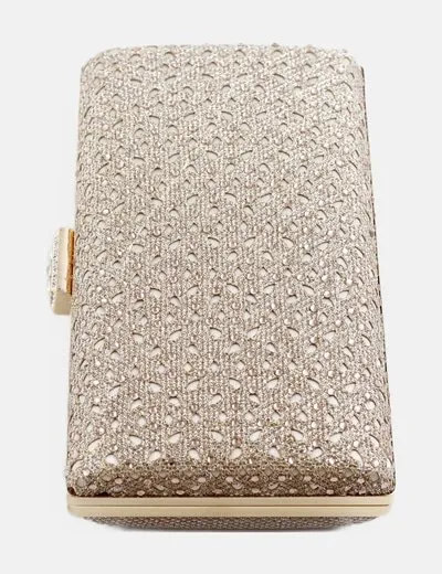 NoName Bolso de mano dorado glitter