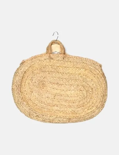 NoName Capazo de mano trenzado beige