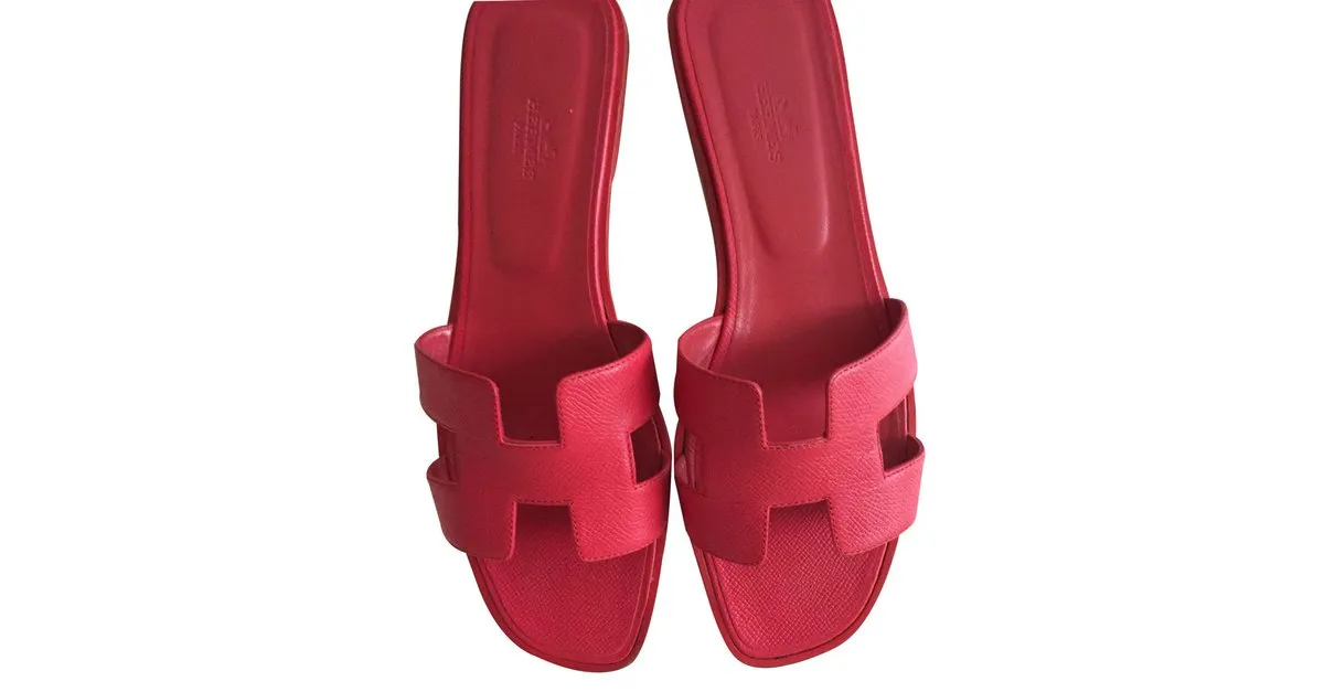 Oran Hermès Sandalias Roja 