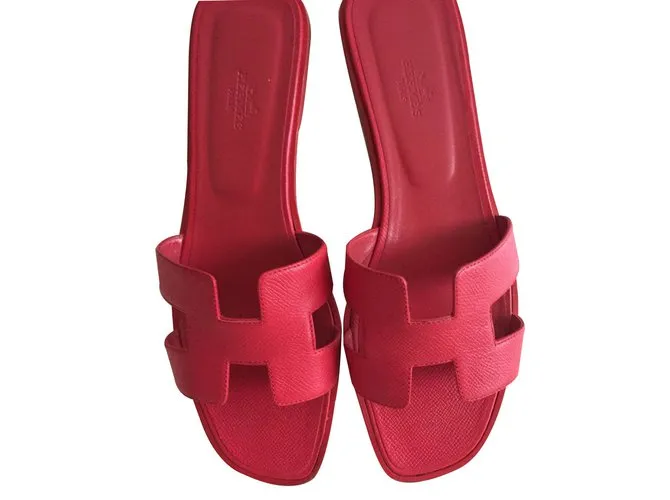 Oran Hermès Sandalias Roja 
