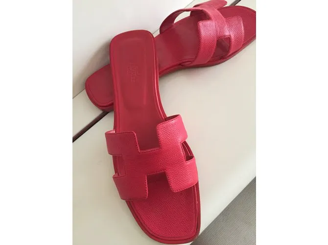 Oran Hermès Sandalias Roja 