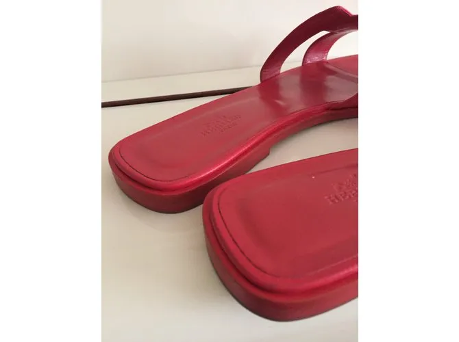 Oran Hermès Sandalias Roja 