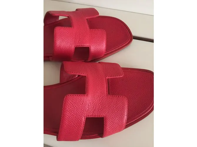 Oran Hermès Sandalias Roja 