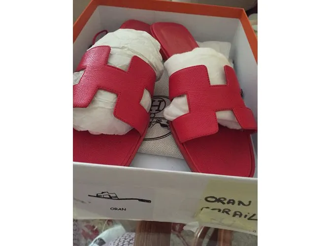 Oran Hermès Sandalias Roja 