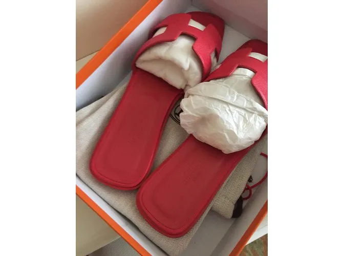 Oran Hermès Sandalias Roja 