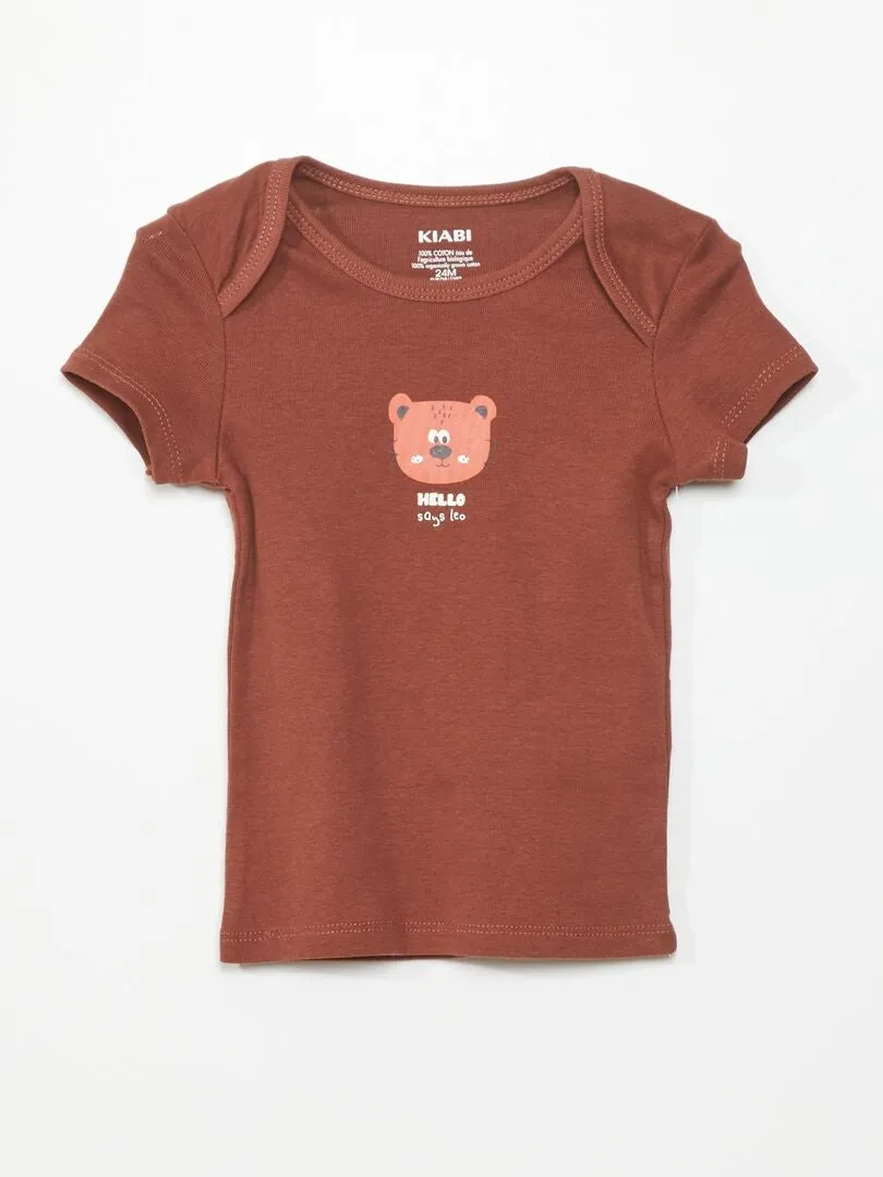 PACK DE 2 CAMISETAS DE PUNTO  MARRON
