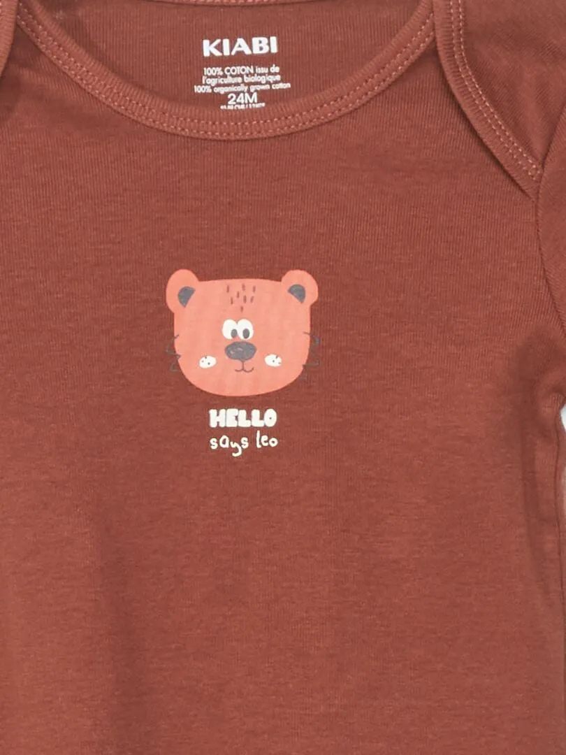 PACK DE 2 CAMISETAS DE PUNTO  MARRON