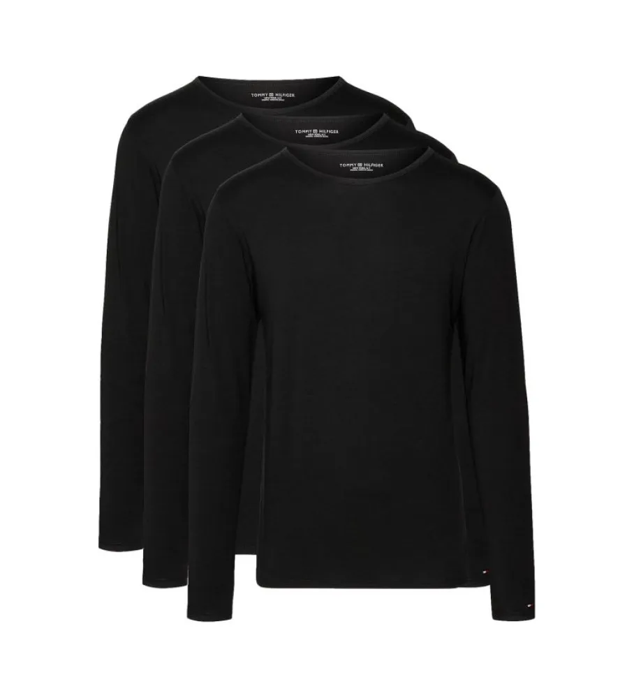 Pack de 3 camisetas manga larga negro